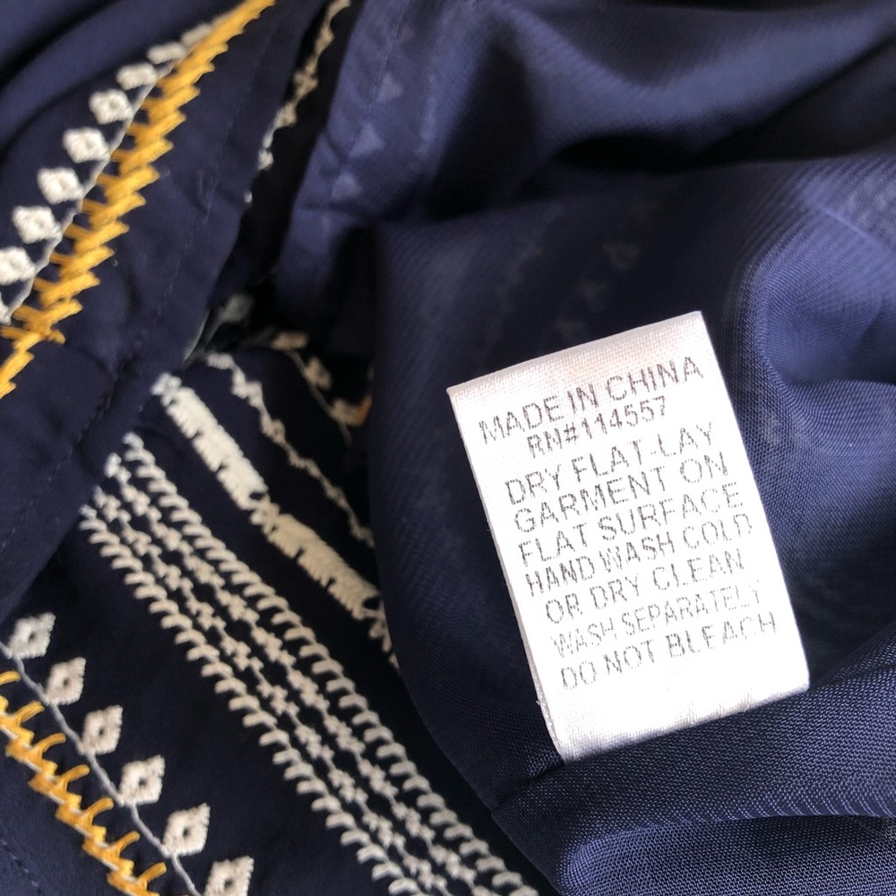 [THML] Embroidered Deep V Racerback Shift Dress - Picture 13 of 13